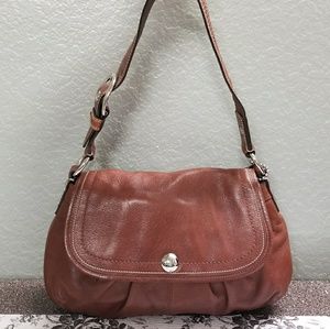Coach shoulder bag brown leather
